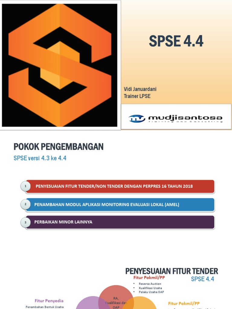 Pembaruan SPSE 4.4 dan Fitur Baru | PDF