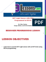 Beginner Programming Lesson: NXT Light Sensor With NXT Programmed in EV3-G