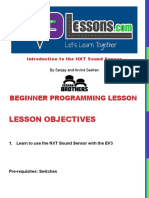 Beginner Programming Lesson: Introduction To The NXT Sound Sensor