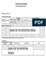 None For The Reporting Period: Covid-19 Vaccine Clinical Trials Monitoring Sheet