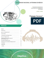 Paisajes sonoros: clasificación y aplicación en áreas verdes