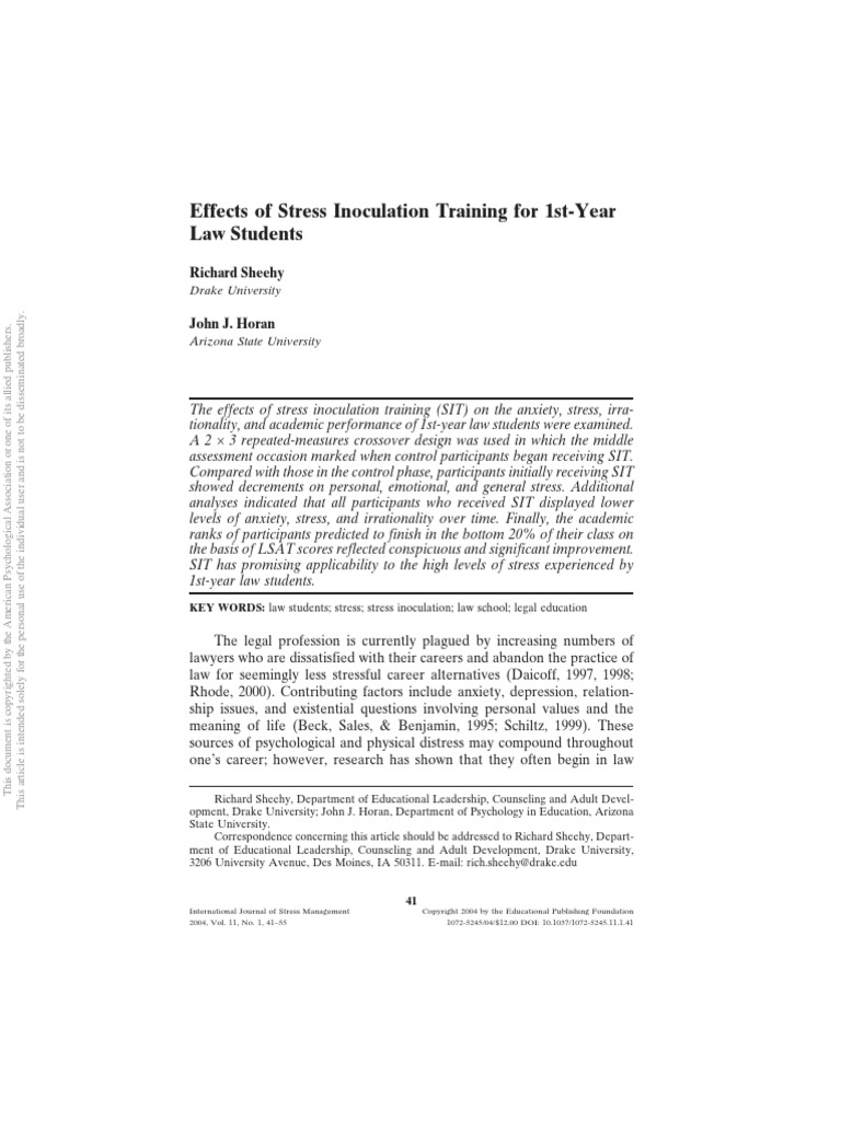 What Is The Meaning Of Stress Inoculation Training