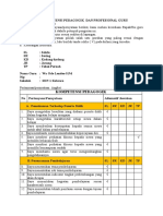 Hasil Observasi Angket Pedagogik Dan Frofesional