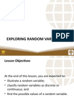 Unit I Lesson 1 Exploring Random Variables