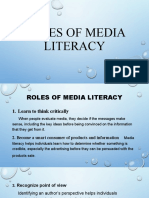Roles of Media Literacy