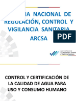 ARCSA Calidad Del Agua Ecuador