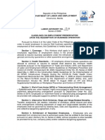 Labor Advisory No. 17 B 20 Guidelines on Employment Preservation Upon the Resumption of Business Operations