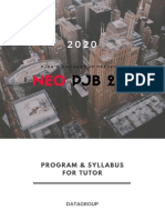 Program & Syllabus For Tutor: Pjba X Datagroup Presents