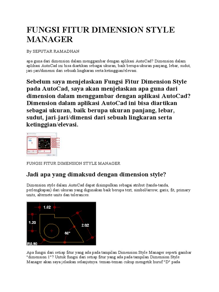Fungsi Dimension Style di AutoCAD | PDF | Seni
