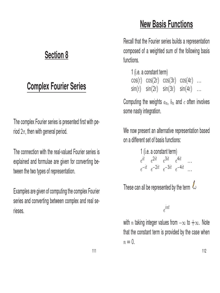 Complex Fourier Series | PDF | Fourier Transform | Sine