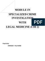Module in Specialized Crime Investigation With Legal Medicine (Cdi 2)