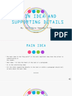 Main Idea and Supporting Details: By. Ulfi Dina Hamida, M.PD