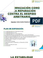 Despido Arbitrario-Indemnización Como Única reparación.-PGA