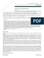 (2017) Stature and Sex Estimation Using Foot Measurements