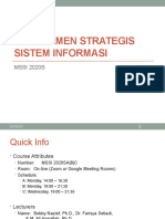 Manajemen Strategis Sistem Informasi: MSSI 2020S