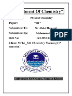 1008, Muhammad Rashid, Physical Chemistry-paper-III