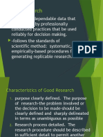 Module 1.3 - Characteristics of Good Research