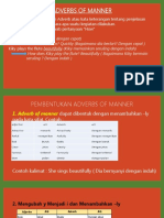 Adverbs of Manner