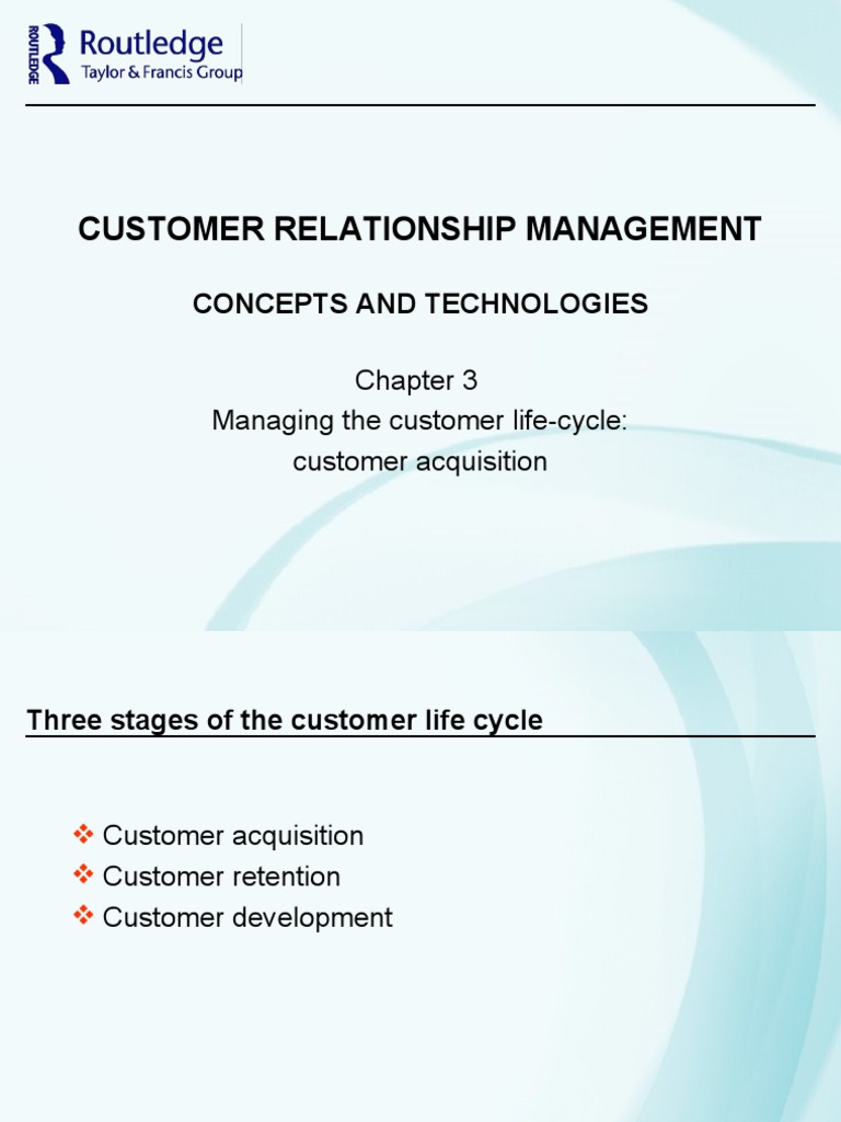 Customer Relationship Management: Concepts and Technologies | PDF ...