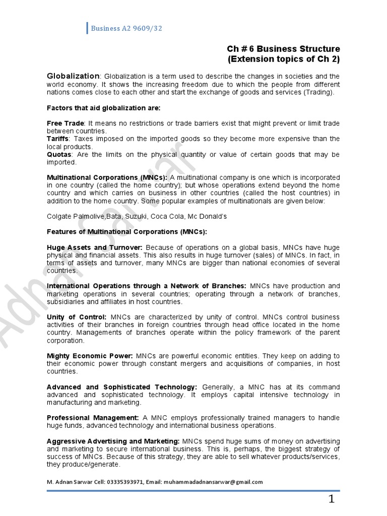 Complete A2 Business Notes PDF Unemployment Social Science