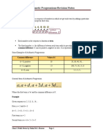 Arithmetic Progressions-Revision Notes