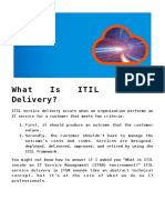 What Is ITIL Service Delivery