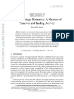 Bitcoin Average Dormancy: A Measure of Turnover and Trading Activity