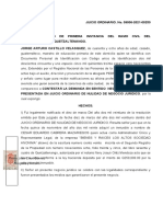 JUICIO ORDINARIO Contestacion de Demanda