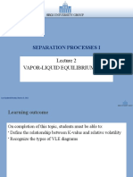 Separation Processes I: Vapor-Liquid Equilibrium (Vle)