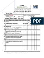 QA/QC CHECKLIST: Installation of M.V Switchgear