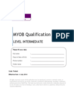 MYOB Intermediate Qualification Pre-Test Setup