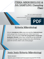 KRITERIA MIKROBIOLOGI & RENCANA SAMPLING (Sampling Plan