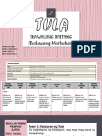 Learning Plan For Filipino