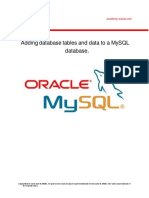 Adding Database Tables and Data To A Mysql Database: Their Respective Owners