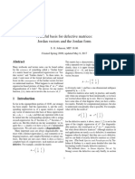 A Useful Basis For Defective Matrices: Jordan Vectors and The Jordan Form