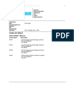 Codes de Défaut: Diesel (SA2R - Moteur)