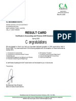 ICAP Result Card