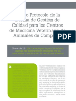 cv_43_Nuevo Protocolo de la Norma de Gestión de Calidad para los Centros de Medicina Veterinaria de Animales de Compañía