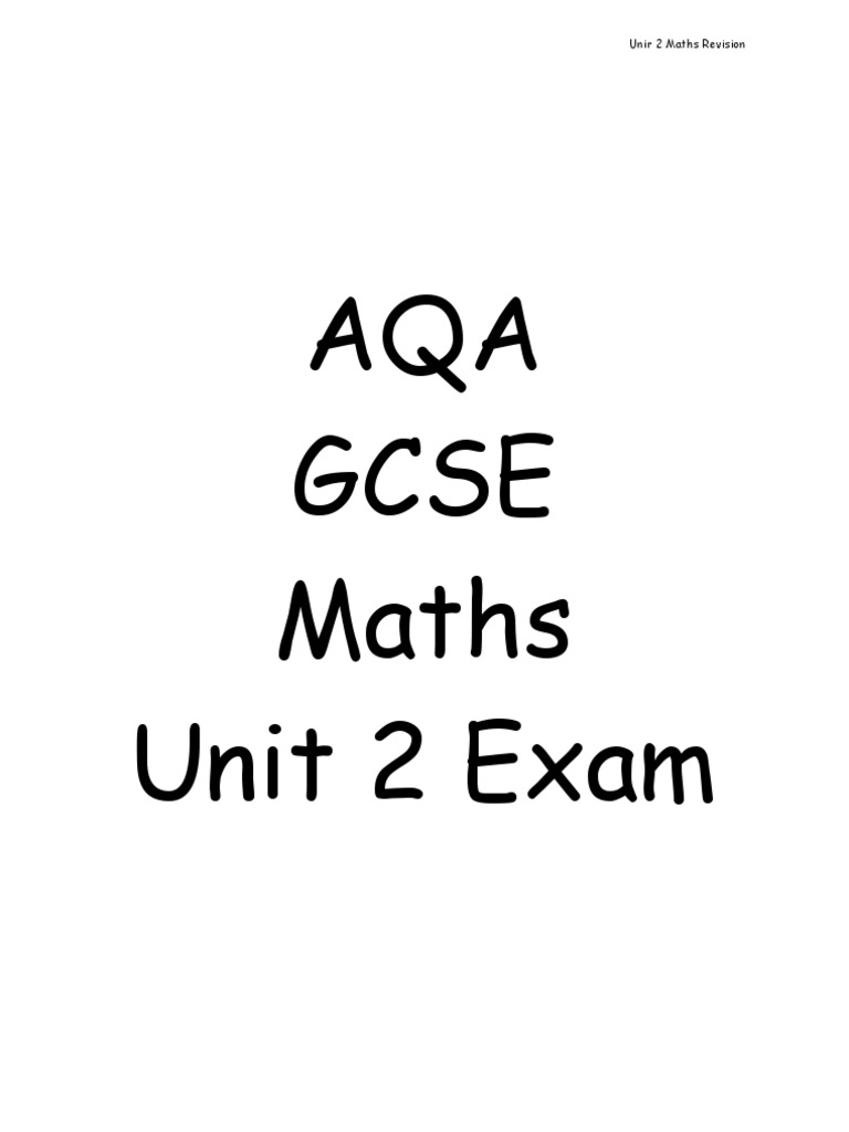 GCSE Maths Revision: Key Concepts | PDF | Fraction (Mathematics ...