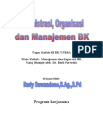 Administrasi, Organisasi, Dan Manajemen BK by Rudy