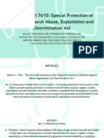 Republic Act 7610: Special Protection of Children Against Abuse, Exploitation and Discrimination Act