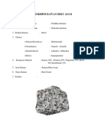 Deskripsi Batuan Beku, Sedimen, dan Metamorf