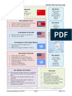 Background Key Terms: Korean War Learning Map