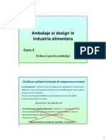 Ambalaje - CEPA - Curs 3 - Polimeri Utilizati