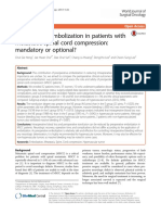 Preoperative Embolization in Patients With Metastatic Spinal Cord Compression: Mandatory or Optional?