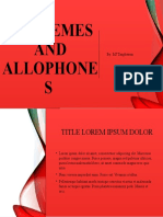 Phonemes and Allophones