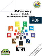 TLE-Cookery: Quarter 1 - Module 3: Mensuration and Calculations