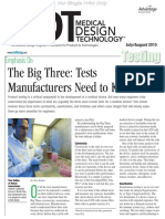 The Big Three: Tests Manufacturers Need To Know: Testing