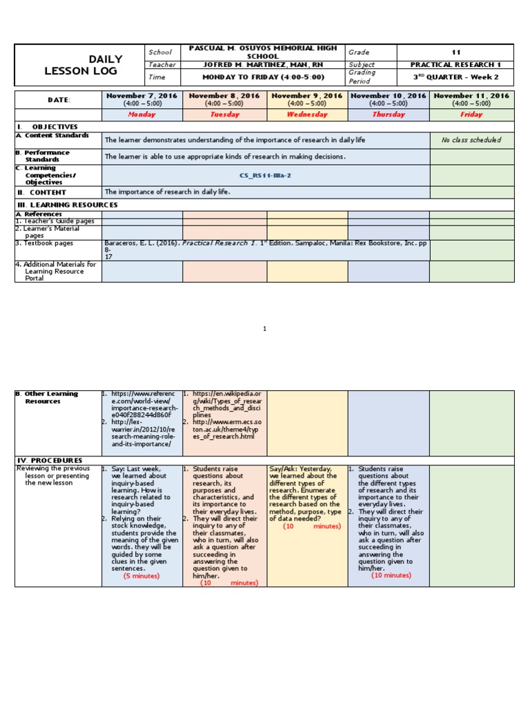 (PDF) Practical Research DLL Week 2 | Download Free PDF | Question ...