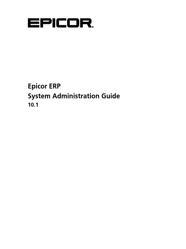 Epicor10 techrefSystemAdministration 101400 | PDF | Backup | Databases